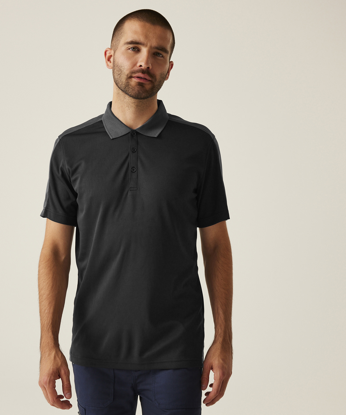Contrast wicking polo