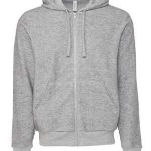 Unisex sueded fleece full-zip hoodie