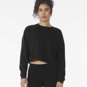 Women's raglan pullover fleece